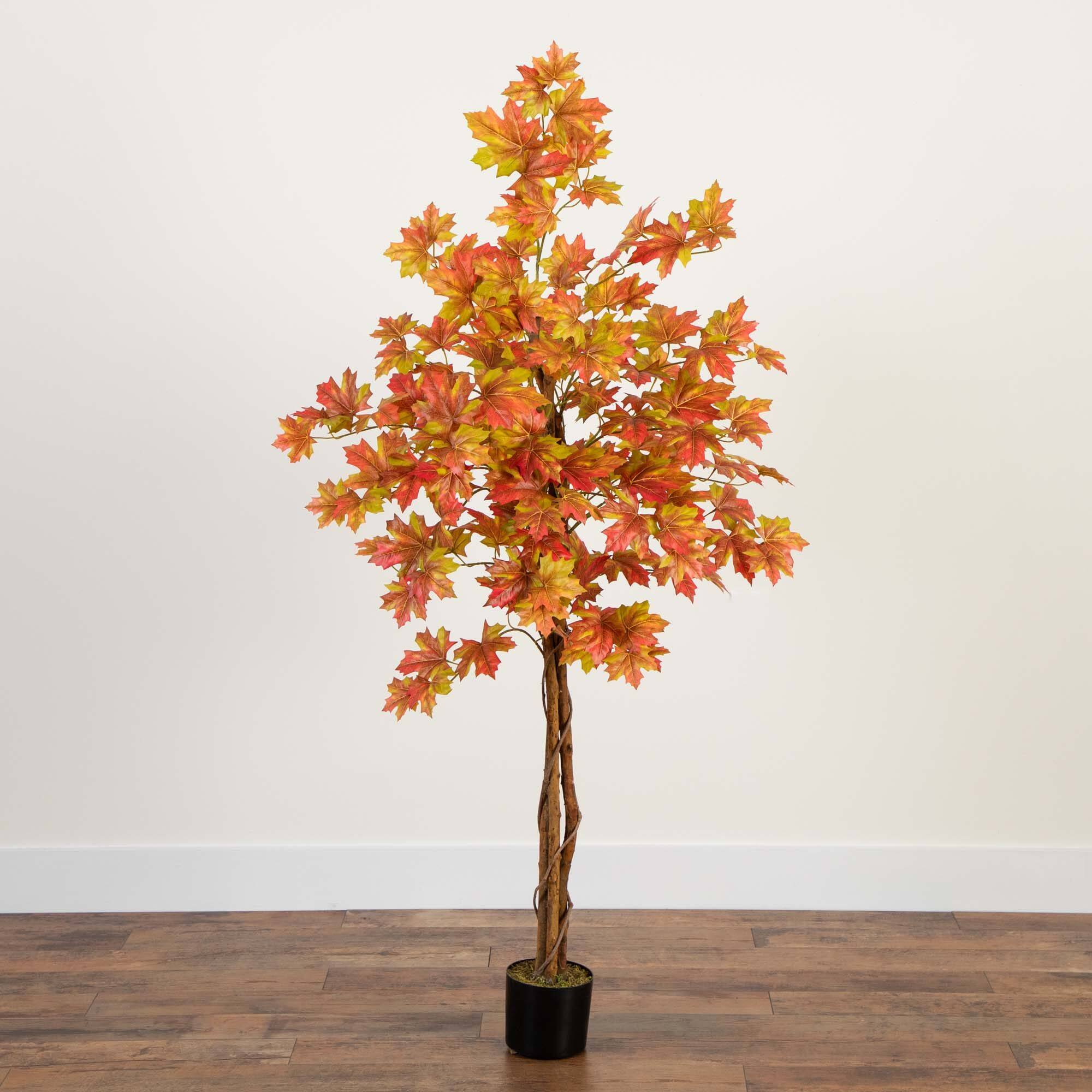 5ft. Deluxe Potted Artificial Autumn Maple Tree